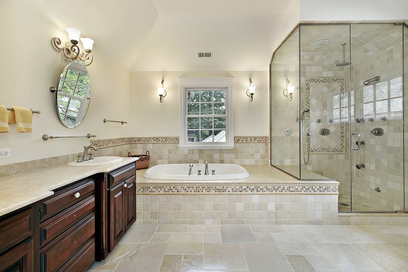Spacious Shower and Tub Area